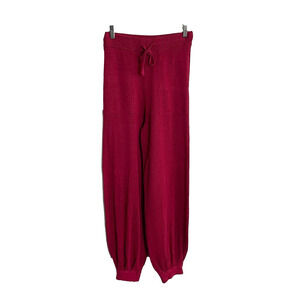 Free People Beach XS / S Lounge Pants High Rise Pink Drawstring Waist Joggers